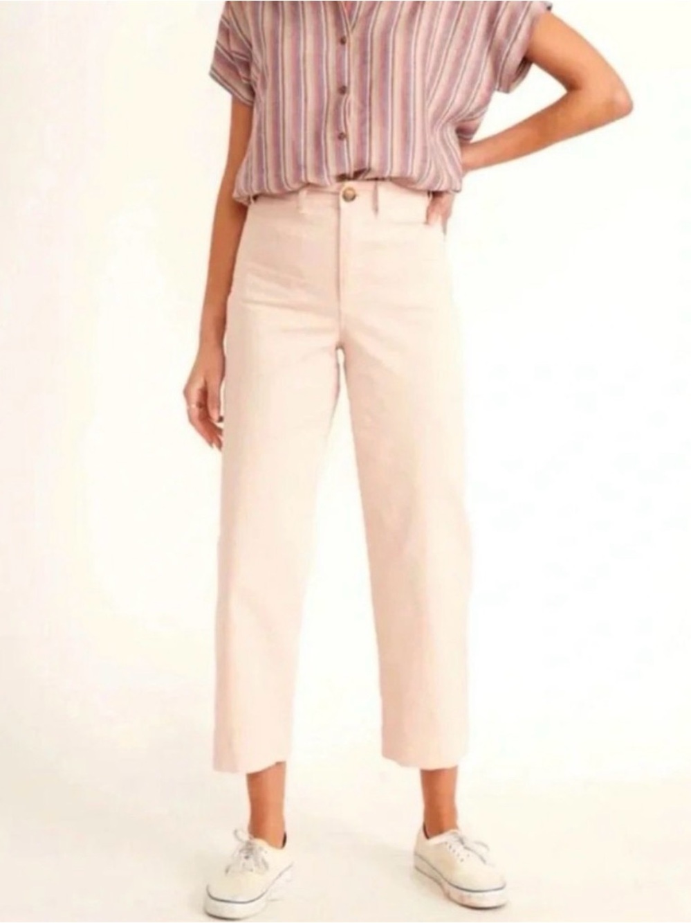 Marine Layer Bridget Slim Wide Leg Crop Pants